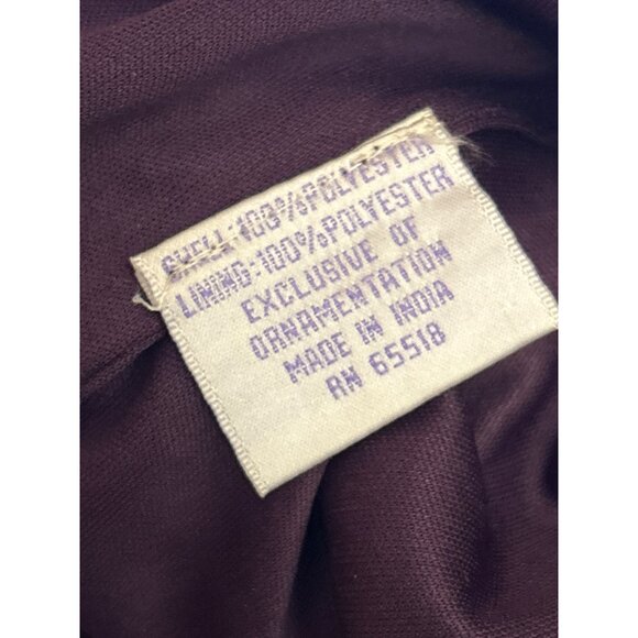 Y2K Vintage Patra Gray Beaded Sequin Cocktail Dress V-Neck Ruched Glam Sz 8 - Picture 7 of 7